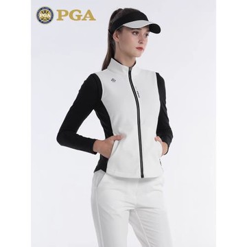 美國PGA 光發熱內里高爾夫女士馬甲秋冬運動背心舒適彈力修身顯瘦