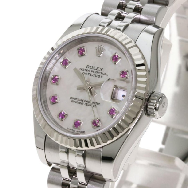 ROLEX ロレックス 179174NGR デイトジャスト 10P ルビー 腕時計 ...