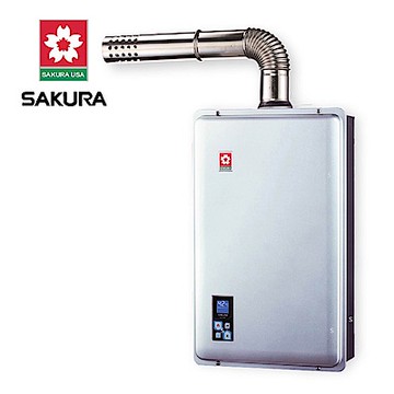 ★ 含基本安裝 ★ 櫻花 16L 強制排氣 數位恆溫 熱水器 SH-9166F