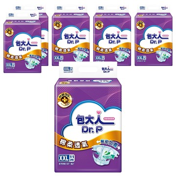 Dr.P 包大人 棉柔透氣 成人黏貼型紙尿褲  XXL 腰圍47~62吋  11片  6包