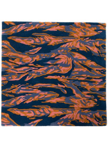 Maharishi - abtract-print wool rug - unisex - Wool - One Size - Orange