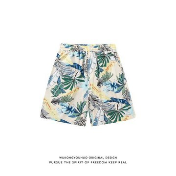 悟空有貨潮牌夏威夷風薄款沙灘短褲男女夏季寬松垂感速干五分褲子