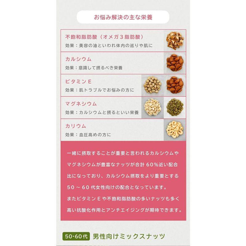 小島屋 50-60代女性向け 無添加 ミックスナッツ 《300g》 年齢や性別に合わせた栄養素で配合した ナッツ