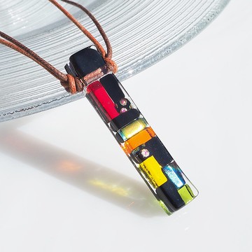 日式玻璃 (Yes to [Red]) 項鍊 [可改為香薰吊墜] [Made to order]