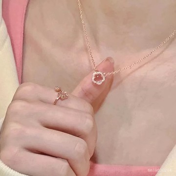 🔥限時下殺🔥S925純銀浪漫櫻花項鏈女ins輕奢小衆甜美百搭高級簡約鎖骨鏈禮物