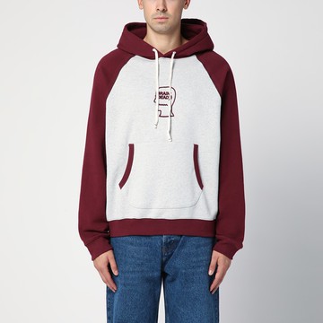 Light grey/burgundy hoodie