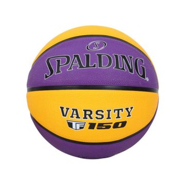 SPALDING TF-150 #7橡膠籃球#42740-訓練 運動 室內外 7號球 SPA85256 紫黃黑白