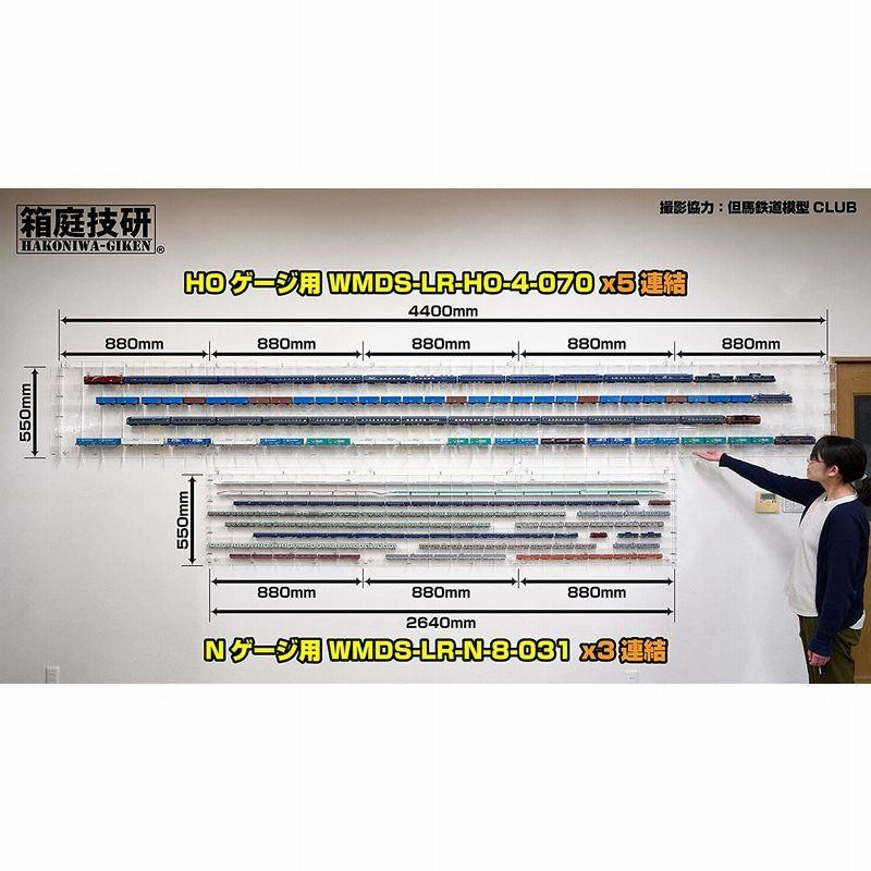 箱庭技研 WMDS-LR-N-8-031 鉄道模型Nゲージ用組立式壁掛けディスプレイ