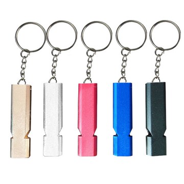 高分貝防狼口哨 雙管爆音口哨鑰匙圈 求生哨 救生哨 訓練哨 哨子 裁判哨 高音哨 防狼防身防賊 贈品禮品 B4607