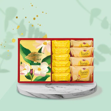 【糖村】絹絨花賞 R604 (法式牛軋糖210g+芝士鳳梨酥6入+經典原味太陽餅4入)(預購10個工作天)