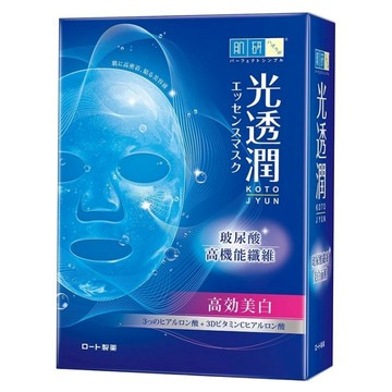 HADALABO 肌研 台灣公司貨 光透潤玻尿酸纖維美白面膜 28ml  6片  1盒