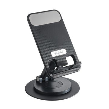 E-books N79 手機伸縮折疊360度旋轉支架 適用於4-8.3吋手機/平板電腦  黑色  1個