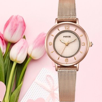 CITIZEN星辰 Wicca系列 千鳥格紋 太陽能氣質女錶 送禮首選 KP3-465-95