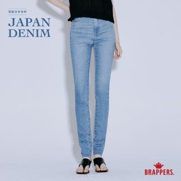 BRAPPERS 女款 新美腳ROYAL系列-高腰彈性窄管褲-淺藍