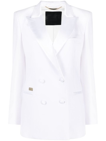 Philipp Plein - box-fit blazer - women - Polyester/Viscose - XL - White