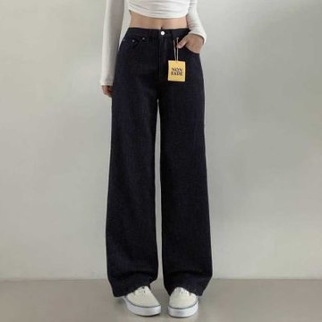 正韓牛仔褲 彈性直筒長褲DNY0790-創翊韓都