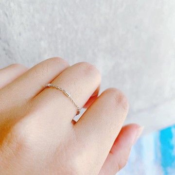 925純銀 / 極細 • 隱隱閃亮 • 鍊戒指• 細緻優雅