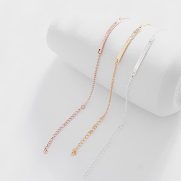 【客製化禮物】標語細緻手鍊 刻字手環 英文 座標 金 銀 玫瑰金