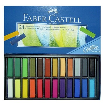 【文具通】Faber-Castell 輝柏 軟性粉彩條 中條型 24色 A1120183【APP滿額下單10%點數(單一帳號最高5000點)】1/31止