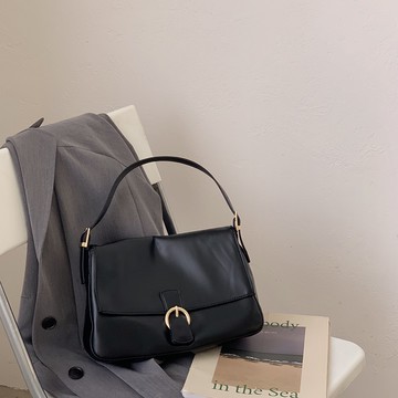 【太妮絲N26】現貨 韓系 軟皮 大容量包 復古 大包 腋下包 百搭 單肩包 肩背包 基本款 皮包包 包包 黑色包