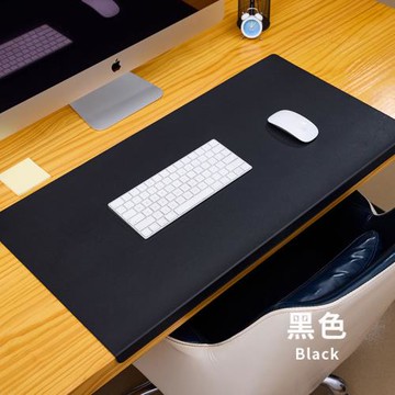MGSHOP 柔軟皮革折邊桌墊 100X43cm(滑鼠墊/辦公桌墊/電腦桌墊)