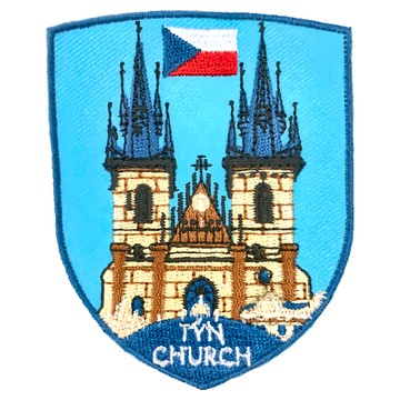 A-ONE 匯旺 捷克 泰恩教堂 地標造型刺繡 Set 7.5 x 6 CM 台灣製  彩色  1個