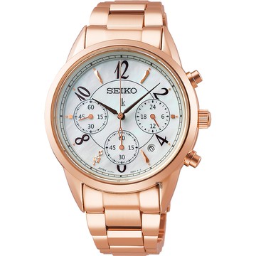 SEIKO精工 LUKIA太陽能計時女錶-36.4mm V175-0EX0K(SSC792J1)