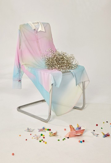 漸層長版襯衫 (21S1SH03)