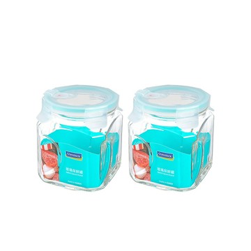 (餐廚集點換購)Glasslock 氣孔式上蓋玻璃保鮮罐-1500ml (二入)／醃製玻璃罐、醃製罐、密封罐