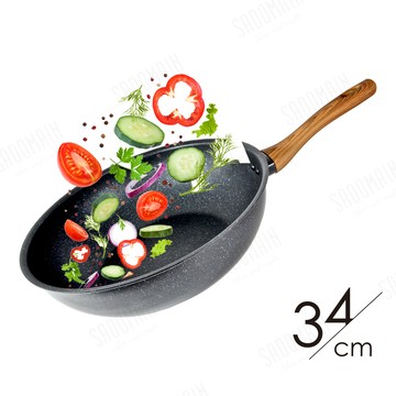 大理石七層不沾炒鍋(34cm) AG434│熱銷到貨