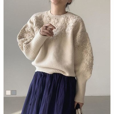 花刺繍ニットの通販 1,919件の検索結果 | LINEショッピング