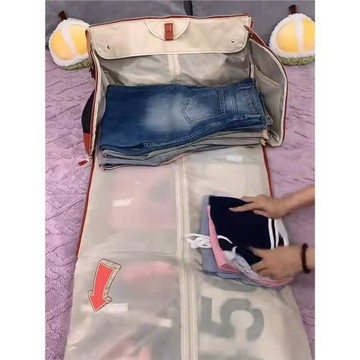 可折疊大容量斜挎旅行包女手提長途短途出差登機旅游健身包行李袋