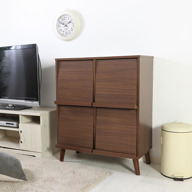 ※ ディスプレイチェストラック ブラウン/ブラック [4052] ディスプレイチェストラック ブラウン/ブラック [4052] 扉付