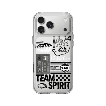 iPhone 17 Pro Max Clear Case（相機按鈕） 透明 - 24 Hours of Le Mans - Graffiti