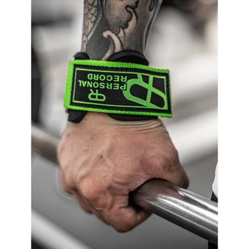 輪子哥專業健身硬拉引體助力帶男一體橡膠防滑耐磨護掌護腕手套女