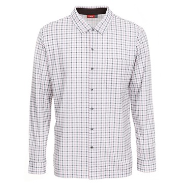 抗皺印花細格襯衫-礦石紅(男264235050)