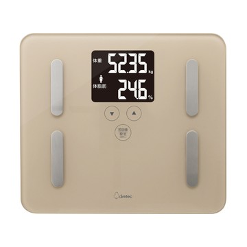 DRETEC 日本多利科DS.居家管理智能四合一體重體脂計-摩卡色(BS-248BE)