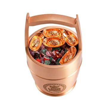 一桶金聚寶盆 (招財/補財庫/招財/風水擺件/旺財位/元寶)