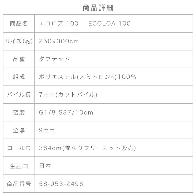 ラグ タフテッドラグ エコロア 250×300cm ラグ カーペット ラグマット