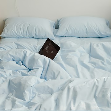 夢之語 柔舒棉 床包兩用被組 雙人  無際天藍  床包  枕套  兩用被