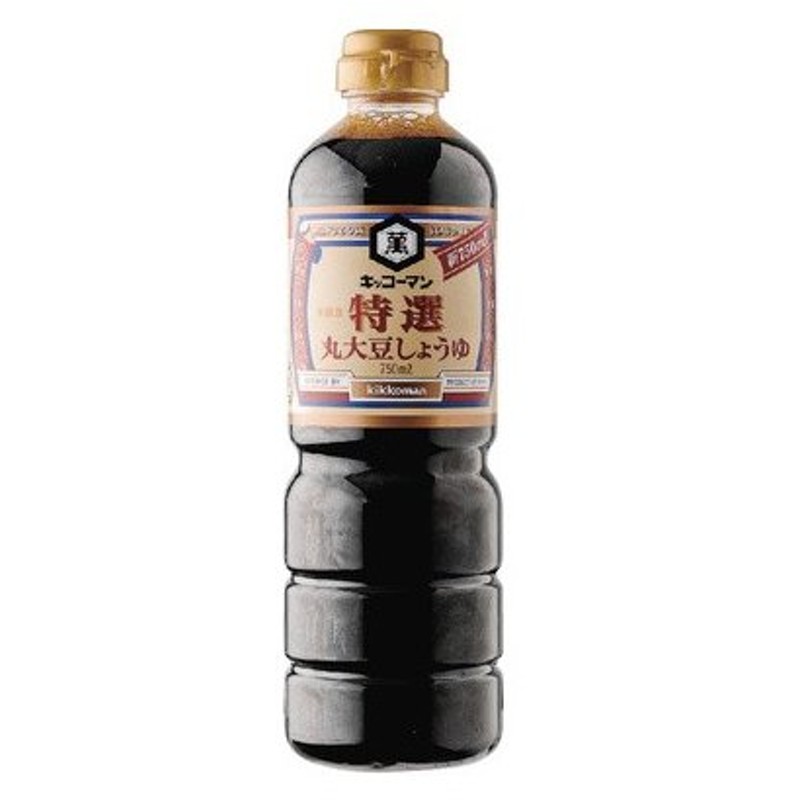 中古】 キッコーマン 特選丸大豆醤油 750ml×12本 醤油