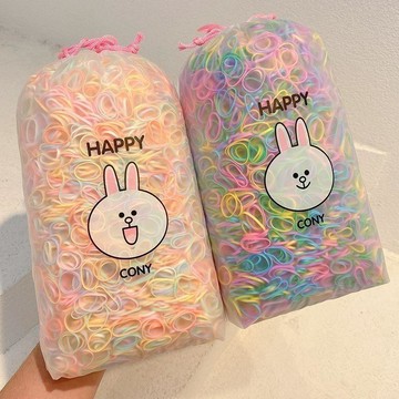 ❤️臺灣出❤️一次性小皮筋兒童扎頭髮繩女寶寶不傷發彈性好橡皮筋兒童彩色頭繩