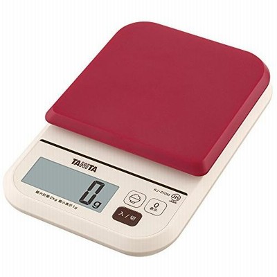 送料無料 タニタ はかり スケール 料理 カロリー 2kg 1g レッド KJ-210M RD ごはんのカロリーがはかれる