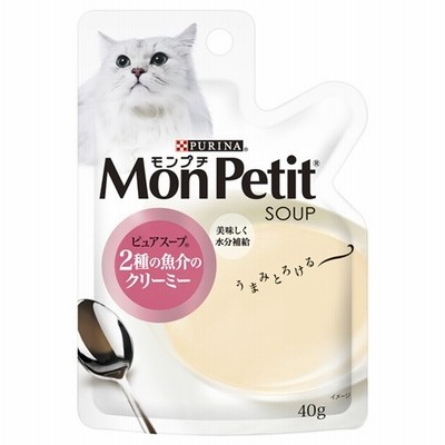 ネスレ日本  モンプチ　スープ　ピュアスープ　２種の魚介のクリーミー  ４０ｇ