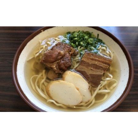 ふるさと納税 自家製麺　沖縄そば専門店「三枚肉とソーキそば」セット　4食入り 沖縄県南風原町