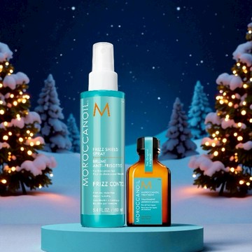 1+1 💝迎新開運禮【STARBRANDS】MOROCCANOIL 抗毛燥精選組 (抗毛燥噴霧160ML+摩洛哥優油25ML)  ★附STARBRANDS紙袋