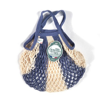 法國Filt經典手工編織袋-藍白條紋(S)