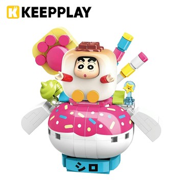 【正版授權】KEEPPLAY 積木公仔 蠟筆小新 零食系列 小白棉花糖 益智玩具 玩具 野原新之助 啟蒙積木 Qman - 318000