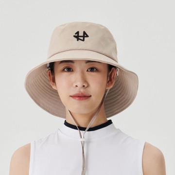 EIGHTEEN H 長版寬鬆抽繩漁夫帽  米色  1個  帽簷長11 x 高8.5 x 周長59cm