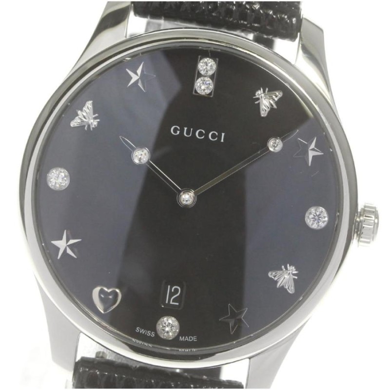 ☆美品 保箱付【GUCCI】グッチ Ｇタイムレス 126.4/YA1264086 5Pダイヤ